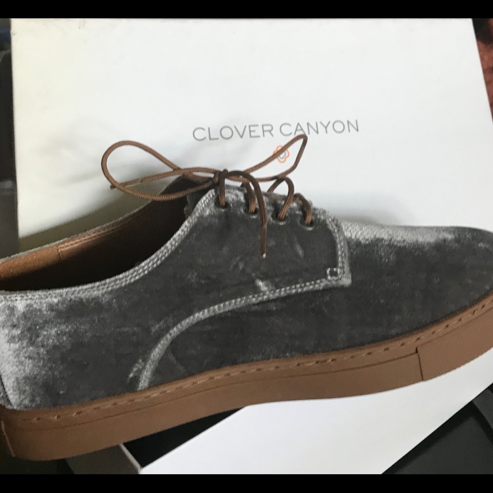 Clover Canyon Silver Velvet Sneaker- size 8